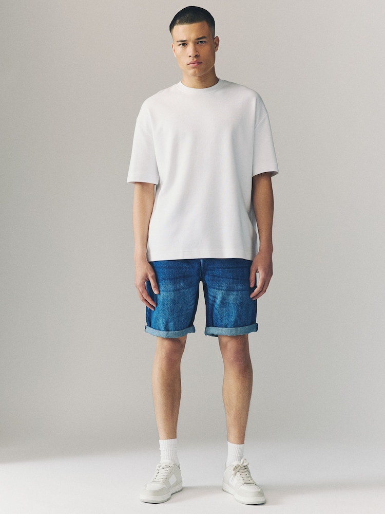 Denim Dark Wash 100% Cotton Shorts - Image 2 of 9