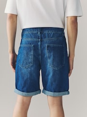 Denim Dark Wash 100% Cotton Shorts - Image 3 of 9