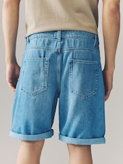 Denim Light Wash 100% Cotton Shorts - Image 3 of 9