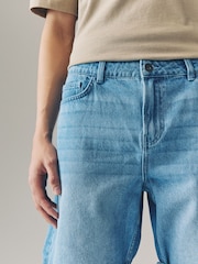 Denim Light Wash 100% Cotton Shorts - Image 5 of 9