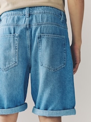 Denim Light Wash 100% Cotton Shorts - Image 6 of 9