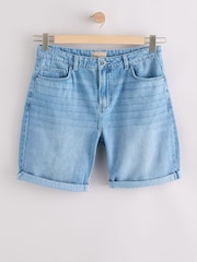 Denim Light Wash 100% Cotton Shorts - Image 7 of 9