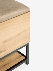 Light Oak Effect Bronx Storage Ottoman Bench - Image 10 of 11