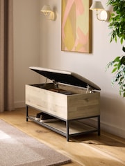 Light Oak Effect Bronx Storage Ottoman Bench - Image 2 of 11