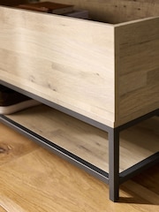 Light Oak Effect Bronx Storage Ottoman Bench - Image 3 of 11