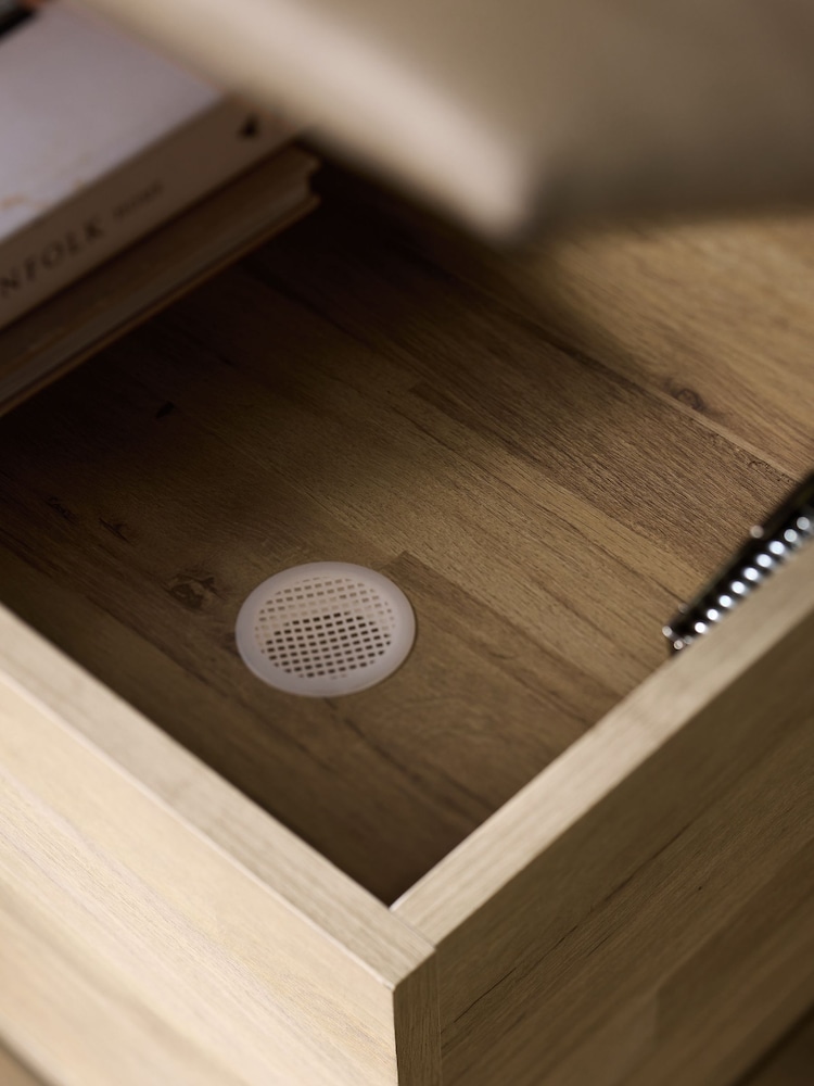 Light Oak Effect Bronx Storage Ottoman Bench - Image 5 of 11
