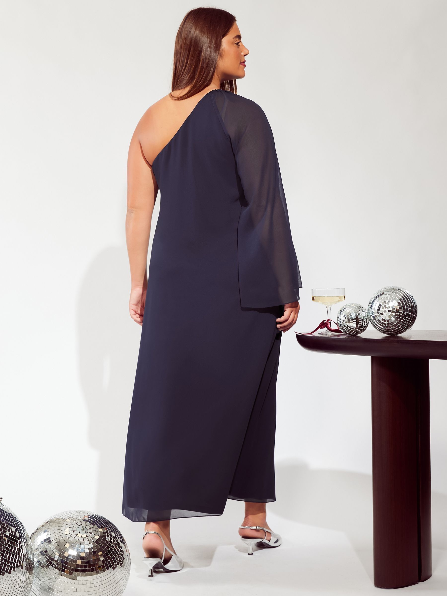 Navy embellished maxi dress discount