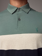 vert foncé - 100% Coton Manches courtes Polo bloc boutonné - Image 5 of 8