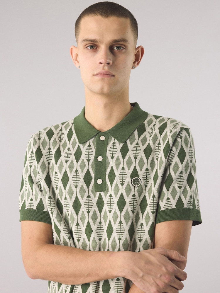 Pretty Green Roxy SS Knit Polo - Image 3 of 4