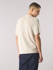 Pretty Green Stone Barker Short Sleeve Knit Shirt - صورة 2 من 4