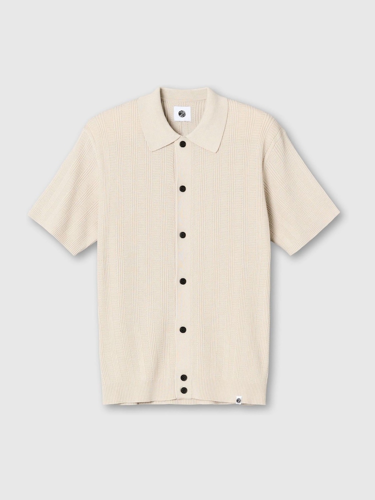 Pretty Green Stone Barker Short Sleeve Knit Shirt - صورة 4 من 4