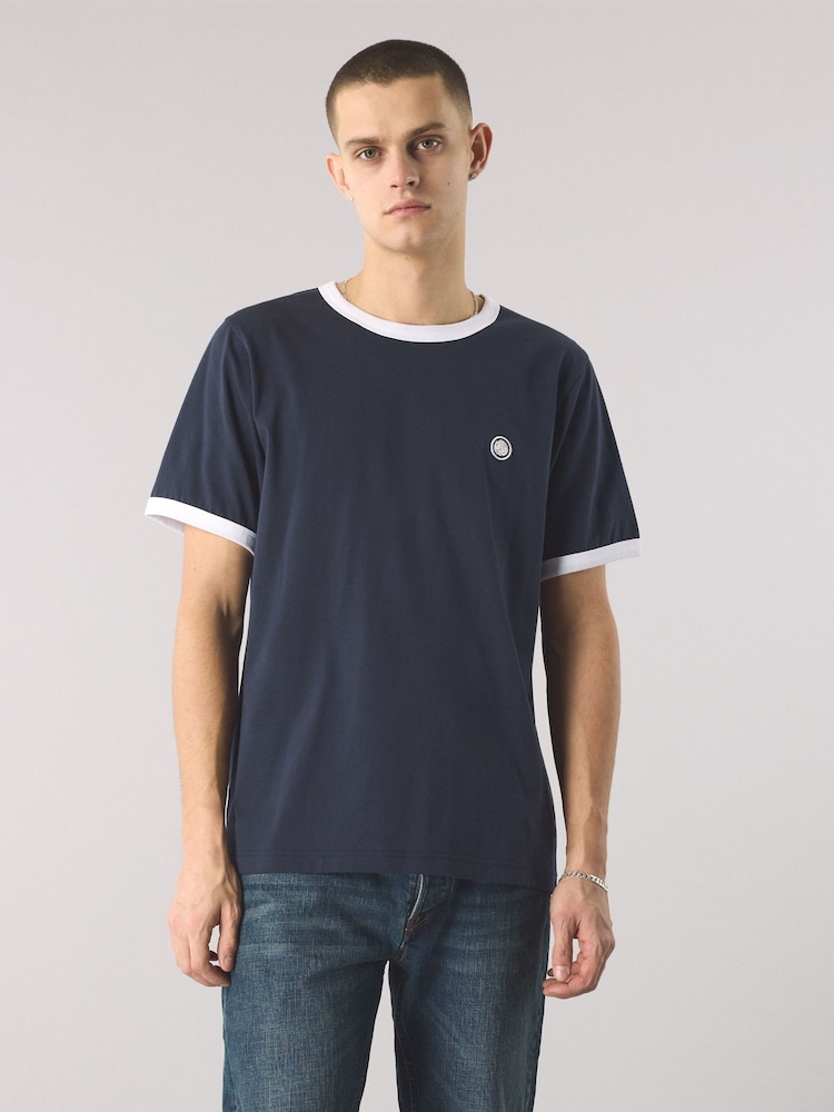 Pretty Green Eclipse Paisey Tape T-Shirt - Image 1 of 4