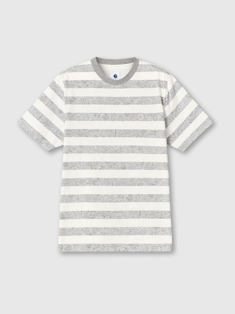 Pretty Green Eclipse Paisley Stripe T-Shirt - Image 4 of 4