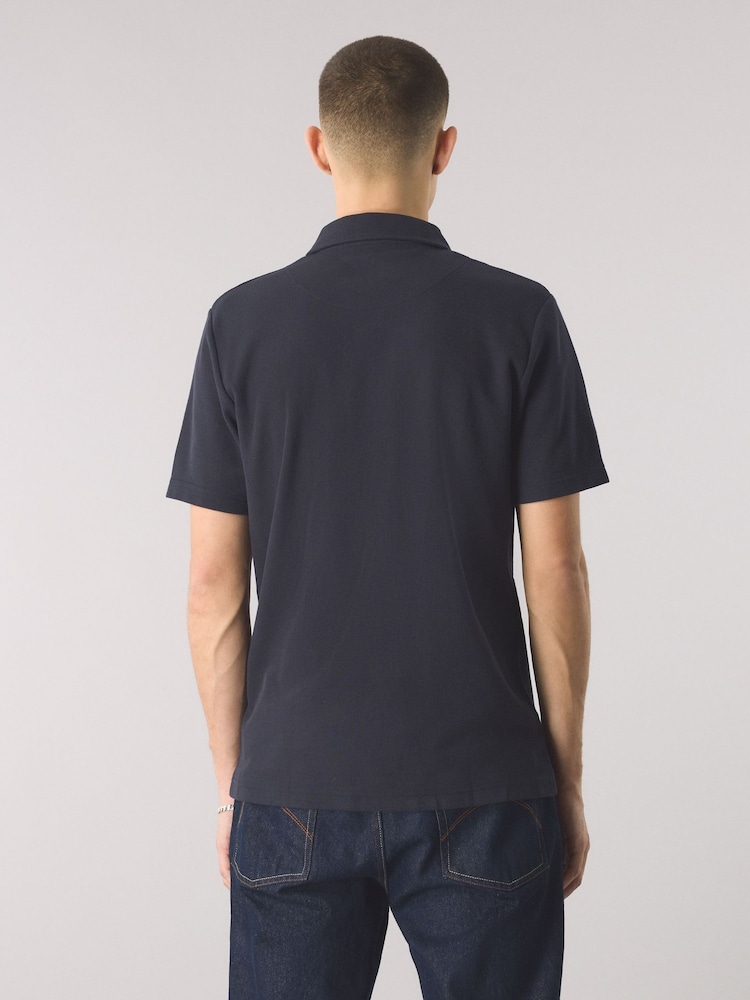 Pretty Green Islington SS Zip Polo Shirt - Image 2 of 4