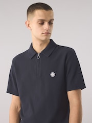 Pretty Green Islington SS Zip Polo Shirt - Image 3 of 4