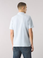 أزرق - Pretty Green Islington SS Zip Polo Shirt - صورة 2 من 4