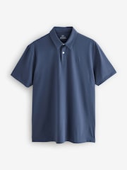 Blue Geo / Blue Plains Regular Fit Short Sleeve Jersey Polo Shirts 5 Pack - Image 11 of 14