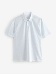 Blue Geo / Blue Plains Regular Fit Short Sleeve Jersey Polo Shirts 5 Pack - Image 12 of 14