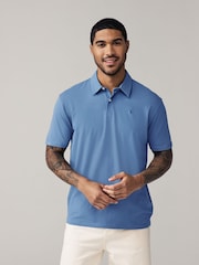 Blue Geo / Blue Plains Regular Fit Short Sleeve Jersey Polo Shirts 5 Pack - Image 4 of 14