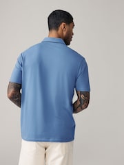 Blue Geo / Blue Plains Regular Fit Short Sleeve Jersey Polo Shirts 5 Pack - Image 5 of 14