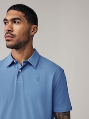 Blue Geo / Blue Plains Regular Fit Short Sleeve Jersey Polo Shirts 5 Pack - Image 7 of 14