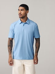 Blue Geo / Blue Plains Regular Fit Short Sleeve Jersey Polo Shirts 5 Pack - Image 9 of 14