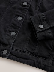 Black Fuller Bust Fitted Denim Jacket - Image 5 of 6