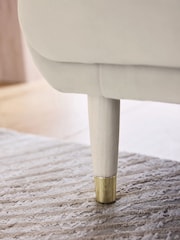 Soft Velvet Pebble Natural Evie Petite Sofa - Image 2 of 8