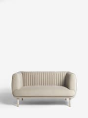 Soft Velvet Pebble Natural Evie Petite Sofa - Image 5 of 8