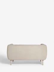 Soft Velvet Pebble Natural Evie 2 Seater Small Sofa - Image 9 of 10