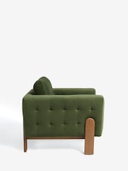 Soft Velvet Olive Green Beaumont Accent Chair - Image 8 of 10