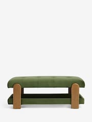 Soft Velvet Olive Green Beaumont Coffee Table - Image 4 of 7