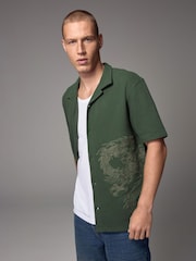 Green Dragon Graphic Jersey Shirt - Image 4 of 10
