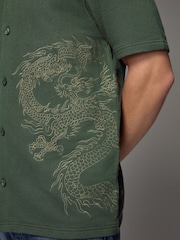Green Dragon Graphic Jersey Shirt - Image 5 of 10