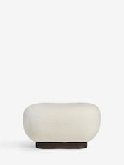 Cosy Boucle Ivory Natural Otis Footstool - Image 3 of 6