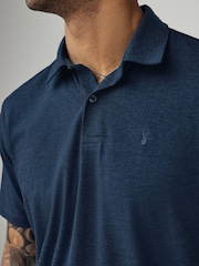 Blue Marls Regular Fit Short Sleeve Jersey Polo Shirts 3 Pack - Image 7 of 12