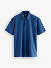 Blue Marls Regular Fit Short Sleeve Jersey Polo Shirts 3 Pack - Image 9 of 12