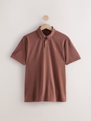 Grey / Blue / Green / Red / Stone Regular Fit Short Sleeve Jersey Polo Shirts 5 Pack - Image 10 of 16
