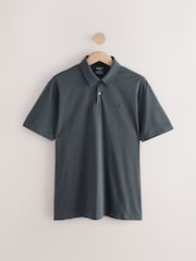 Grey / Blue / Green / Red / Stone Regular Fit Short Sleeve Jersey Polo Shirts 5 Pack - Image 12 of 16