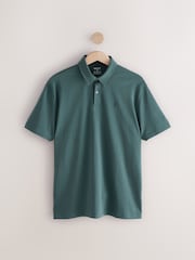 Grey / Blue / Green / Red / Stone Regular Fit Short Sleeve Jersey Polo Shirts 5 Pack - Image 13 of 16
