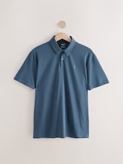 Grey / Blue / Green / Red / Stone Regular Fit Short Sleeve Jersey Polo Shirts 5 Pack - Image 14 of 16
