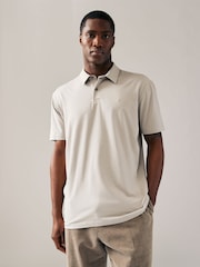 Grey / Blue / Green / Red / Stone Regular Fit Short Sleeve Jersey Polo Shirts 5 Pack - Image 4 of 16