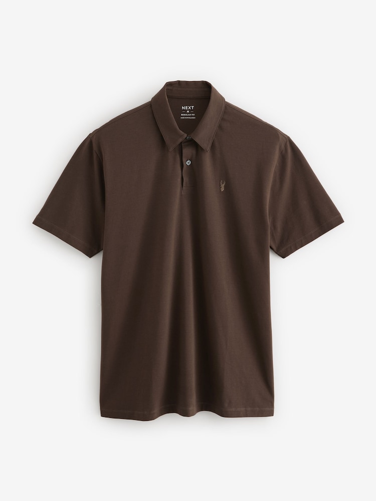 Neutre/Monochrome - Ajustement régulier - Polo en jersey Manches courtes 5 Pack - Image 13 of 16