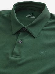Blue/White/Green Regular Fit Short Sleeve Jersey Polo Shirts 3 Pack - Image 12 of 13