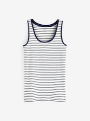 Gap White/Blue Stripe Modern Cotton-Modal Vest - Image 2 of 5