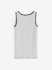 Gap White/Blue Stripe Modern Cotton-Modal Vest - Image 3 of 5