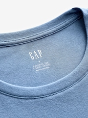 Gap Blue Favourite Cotton-Modal Crew Neck Long Sleeve T-Shirt - Image 6 of 7