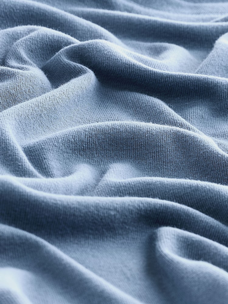 Gap Blue Favourite Cotton-Modal Crew Neck Long Sleeve T-Shirt - Image 7 of 7