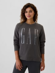 Gap Grey Relaxed Logo Crew Neck Jumper - Image 1 of 4