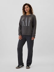 Gap Grey Relaxed Logo Crew Neck Jumper - Image 3 of 4